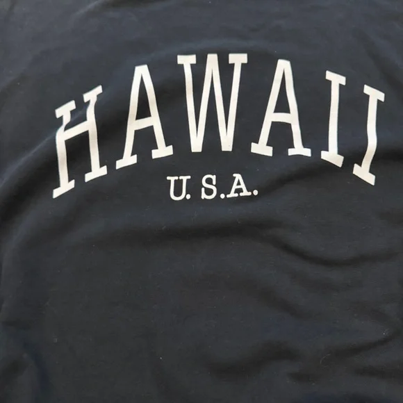 Oversized Black Hawaii Crewneck - Picture 3 of 4